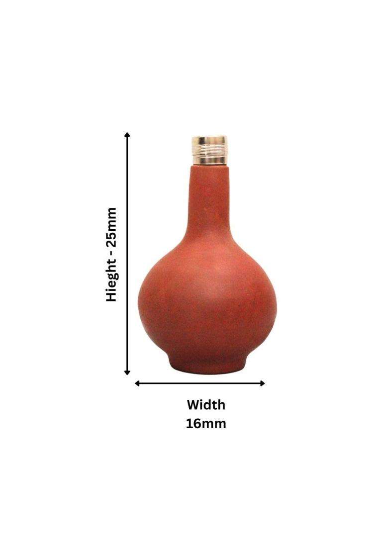 Terra Charms Mitti Surahi with Steel Cap | 1 L | 1.1 Qt - Indya