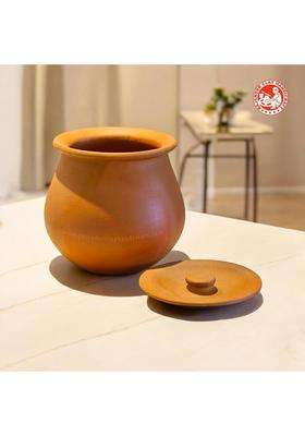 RAJENDER CLAY HANDICRAFT S Mitti Lota Traditional Eco-Friendly Earthenware Water Pot | 1.5 L | 1.6 Qt | Handcrafted