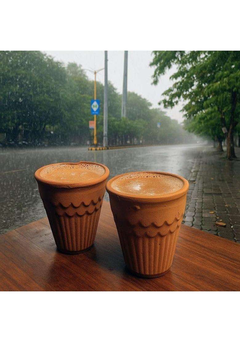 Clay Root Handmade Terracotta Cups | 100 ml | 3.4 fl oz | 6-Piece Set - Indya
