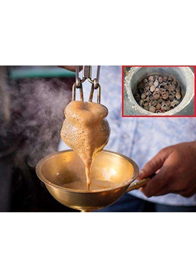Jetwals Clay Kullad Traditional Desi Chai Tea Cup Glass | 100 ml | 3.4 fl oz | Pack of 4 - Indya