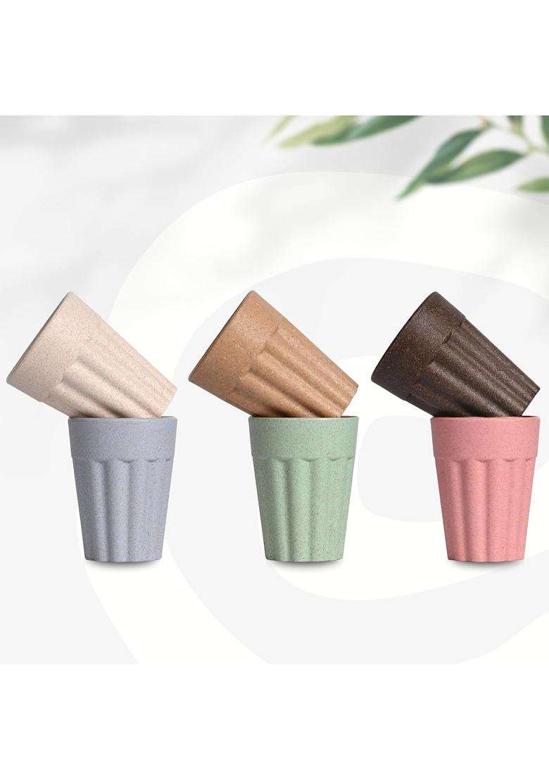 Eha Earth-Friendly Cutting Chai Cups | 100 ml | 3.4 fl oz | 6-Piece Set | Microwave Safe - Indya