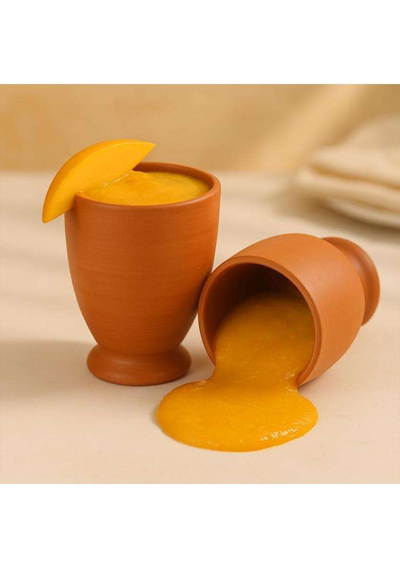 Jetwals Terracotta Kulhad Clay Tea Cup Cups | 2-Piece Set - Indya