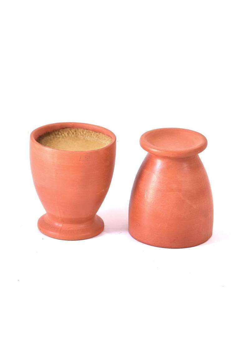 HC THE CRAFTS Terracotta Kulhad Clay Tea Cup Cups | 2-Piece Set - Indya