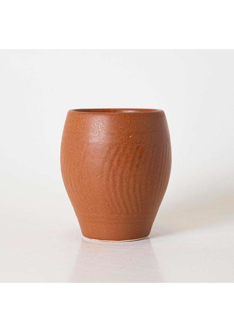 KALAKRITI Terracotta Brown Ceramic Kulhad Clay Tea Cup | 200 ml | 6.8 fl oz | Pack of 2 - Indya