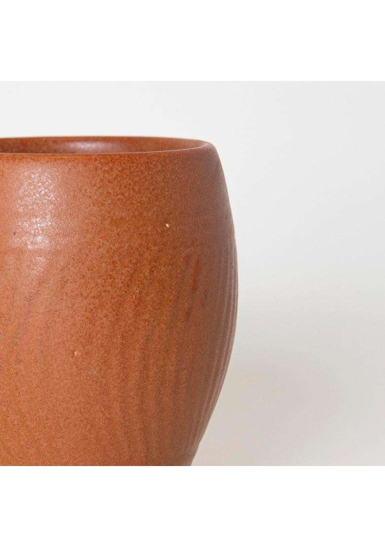 KALAKRITI Terracotta Brown Ceramic Kulhad Clay Tea Cup | 200 ml | 6.8 fl oz | Pack of 2 - Indya