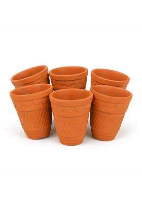 Clay Root Handmade Terracotta Cup | 100 ml | 3.4 fl oz | Pack of 6