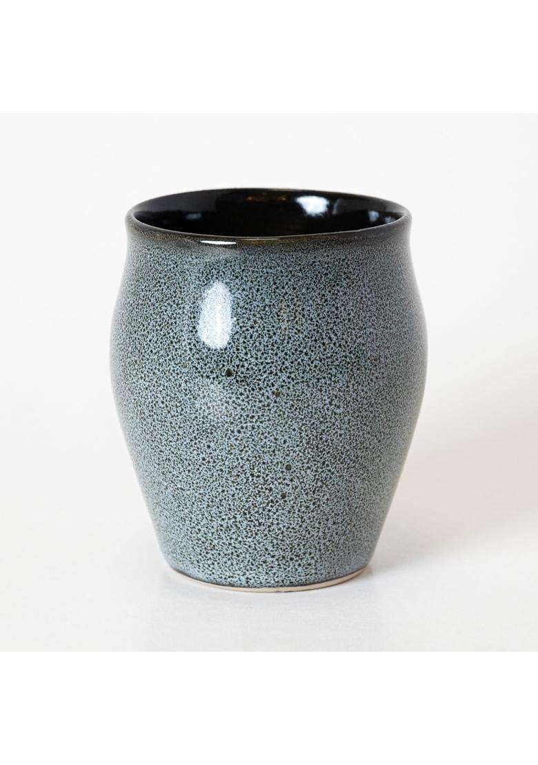 KALAKRITI Grey Speckled Ceramic Kulhad Clay Tea Cup | 100 ml | 3.4 fl oz | Pack of 2 - Indya