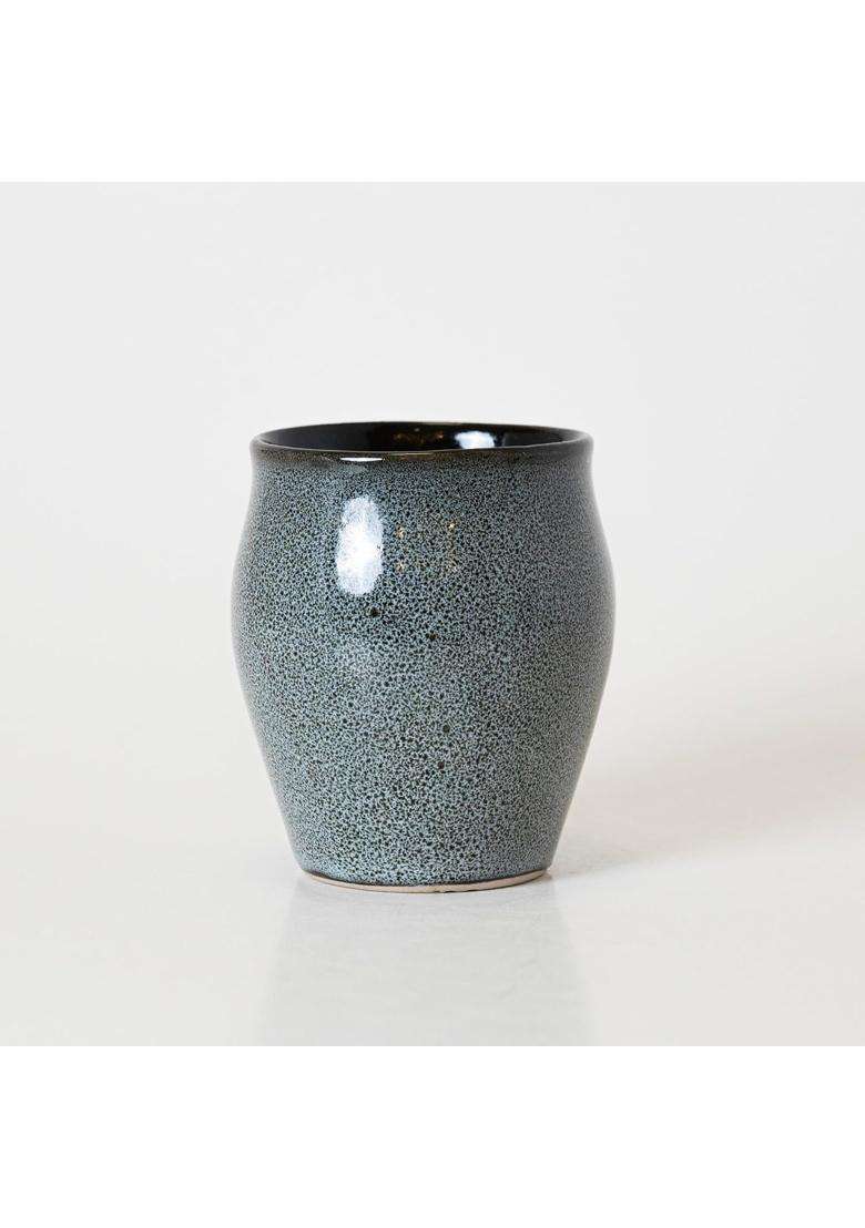 KALAKRITI Grey Speckled Ceramic Kulhad Clay Tea Cup | 100 ml | 3.4 fl oz | Pack of 2 - Indya