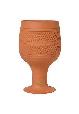 KSI Natural Terracotta Handmade Clay Wine Glass | 225 ml | 7.6 fl oz