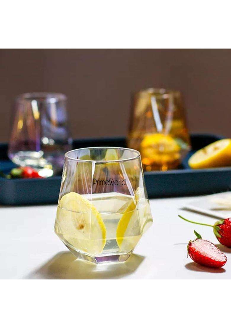 PrimeWorld European Aquatic Glasses Pcs | 300 ml | 10.1 fl oz | 6-Piece Set | Lead Free - Indya
