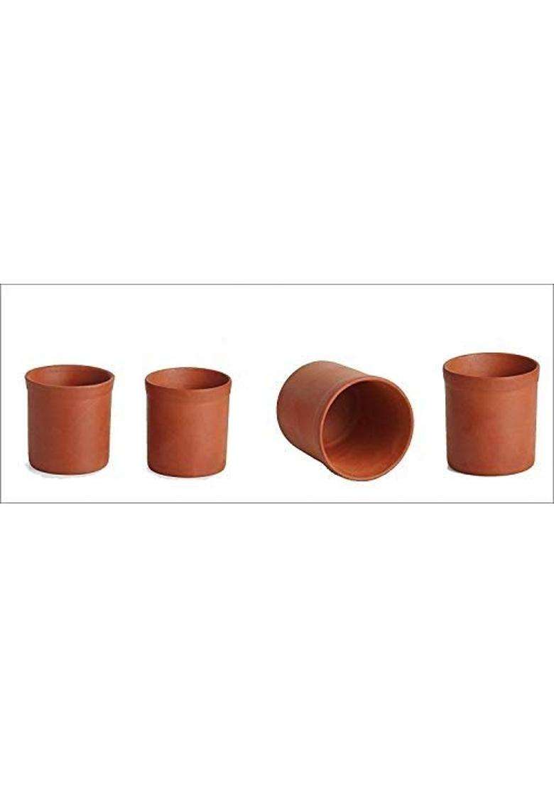 PALVIT CLAY ART GALLERY Terracotta Glasses for Drinking Water | Handcrafted - Indya