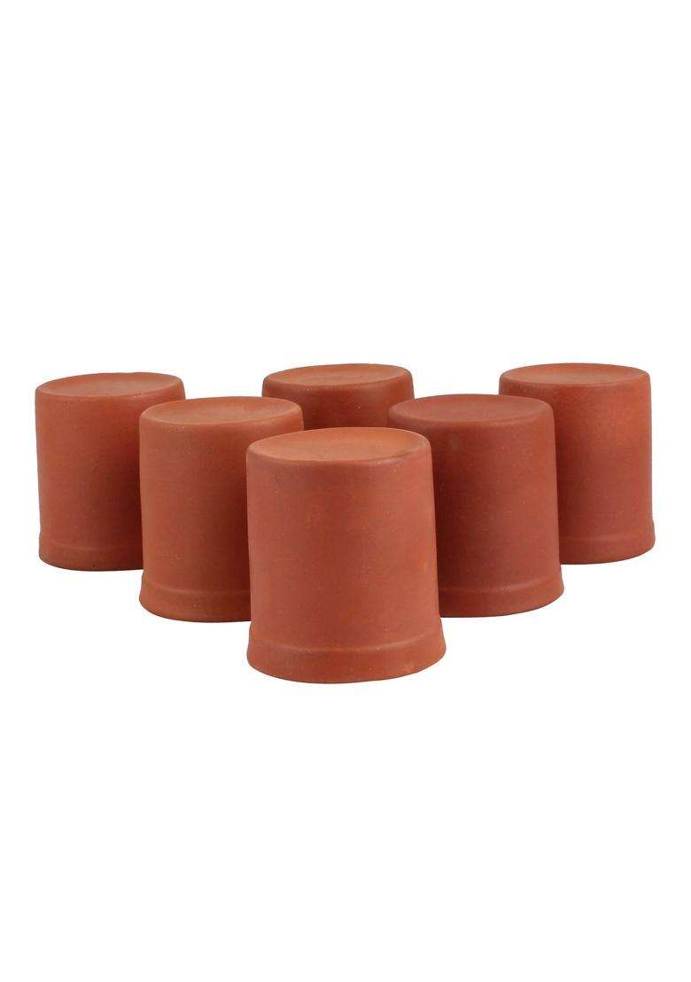 PALVIT CLAY ART GALLERY Terracotta Glasses for Drinking Water | Handcrafted - Indya