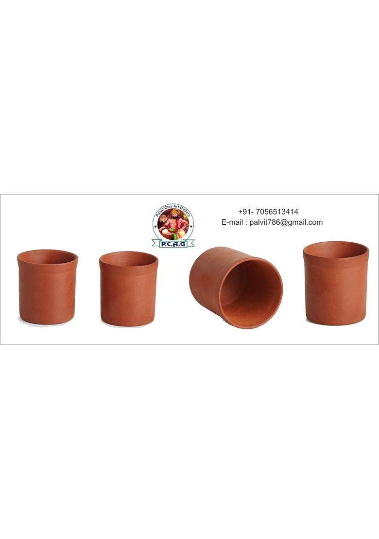 PALVIT CLAY ART GALLERY Terracotta Glasses for Drinking Water | Handcrafted - Indya