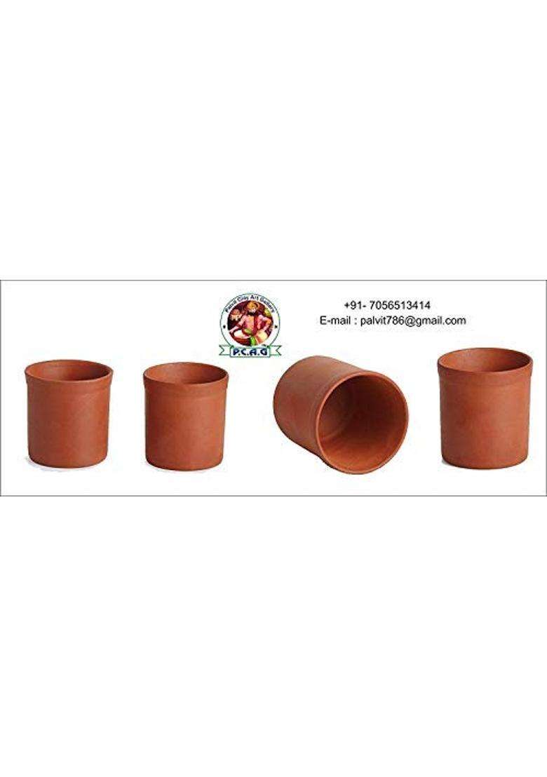 PALVIT CLAY ART GALLERY Terracotta Glasses for Drinking Water | Handcrafted - Indya