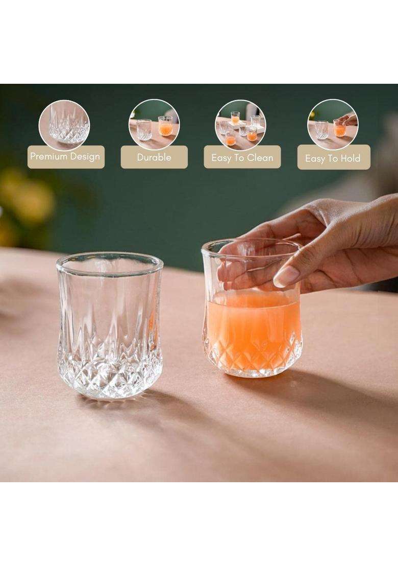 Nestasia Juice Glasses | 200 ml | 6.8 fl oz | 6-Piece Set - Indya