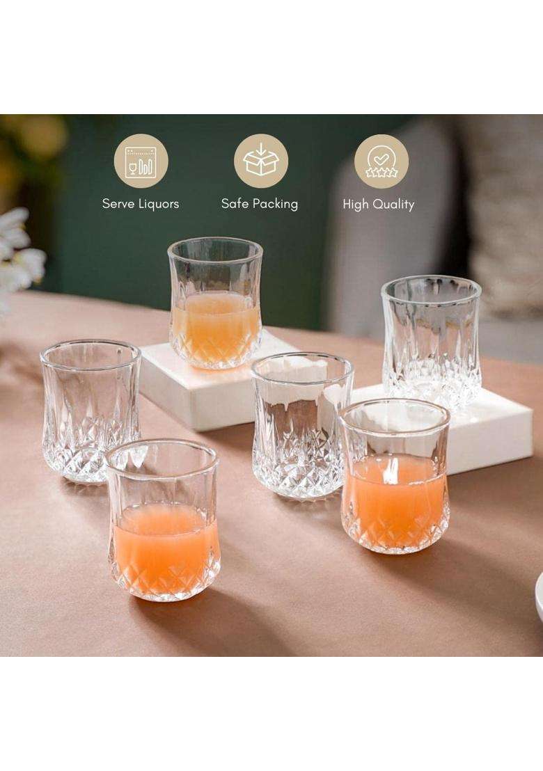 Nestasia Juice Glasses | 200 ml | 6.8 fl oz | 6-Piece Set - Indya