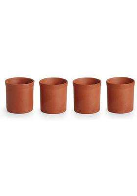 PALVIT CLAY ART GALLERY Terracota Glasses for Drinking Water and Drinks | 6-Piece Set