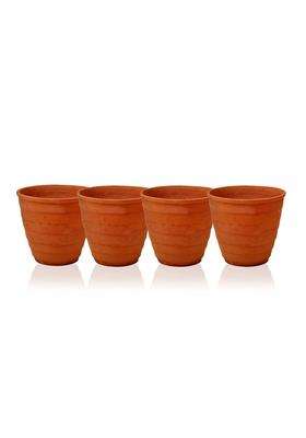 Jetwals Clay Kullad Traditional Desi Chai Tea Cup Glass | 100 ml | 3.4 fl oz | Pack of 4