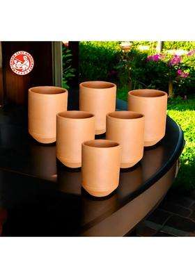 RAJENDER CLAY HANDICRAFT Handcrafted Terracotta Clay Cups | 250 ml | 8.5 fl oz | 6-Piece Set