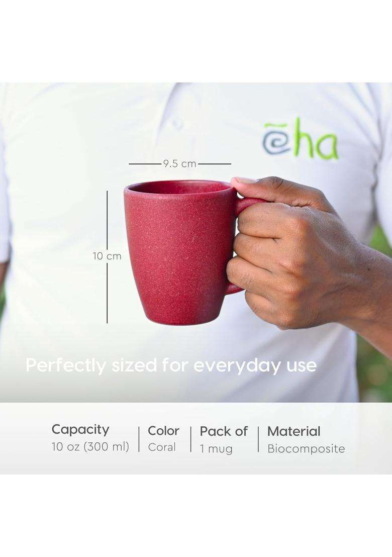 Eha Earth-Friendly Classic Coffee Mug Made with Rice Husk | 300 ml | 10.1 fl oz - Indya