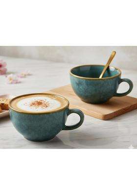 Bodhi House Handcrafted Ceramic Coffee Mug | 350 ml | 11.8 fl oz | 2-Piece Set