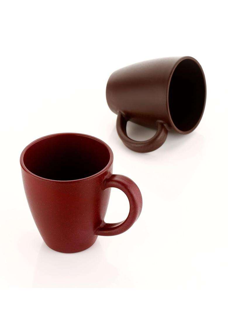 Clazkit Earth Friendly Statement Coffee Mug Cups and Mugs Made with Rice | 2-Piece Set | Microwave Safe - Indya