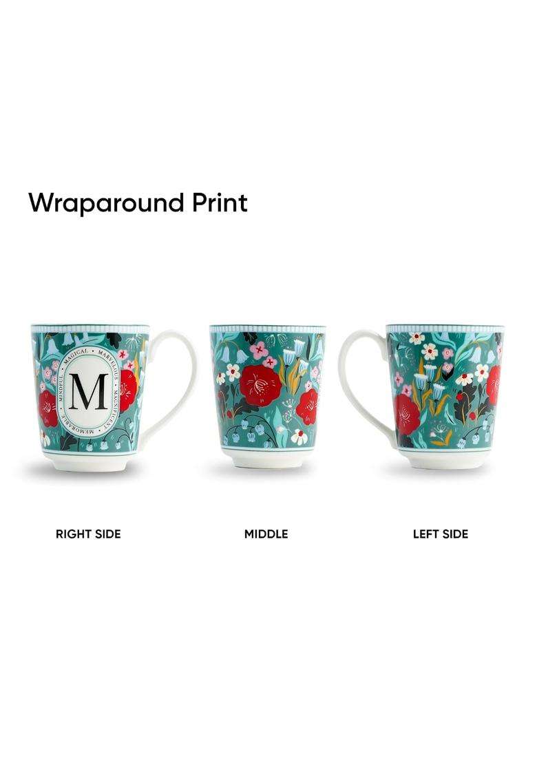 Shay Alphabet Mug | 300 ml | 10.1 fl oz | Microwave Safe - Indya
