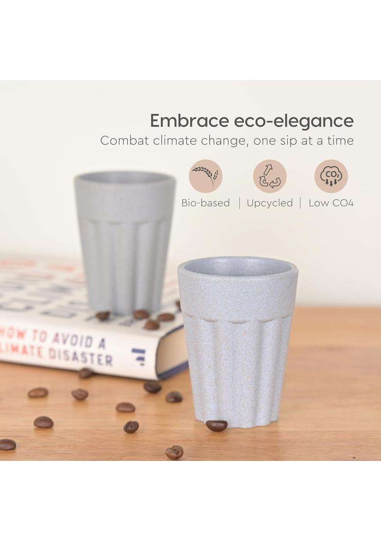Eha Earth-Friendly Cutting Chai Cups | 100 ml | 3.4 fl oz | 4-Piece Set | Microwave Safe - Indya