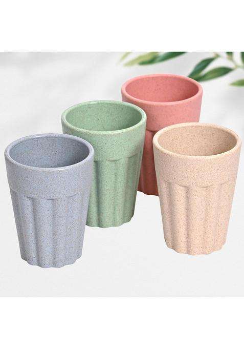 Eha Earth-Friendly Cutting Chai Cups | 100 ml | 3.4 fl oz | 4-Piece Set | Microwave Safe