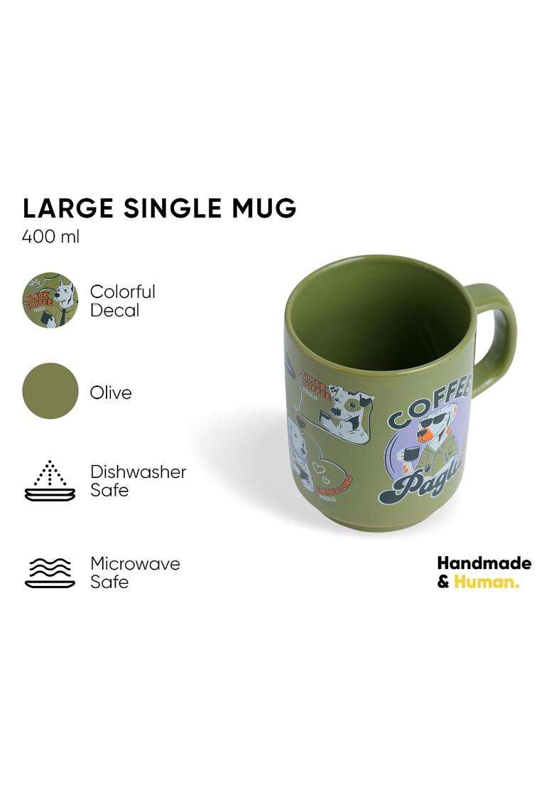 Shay Ceramic Mug | 300 ml | 10.1 fl oz | Microwave Safe - Indya