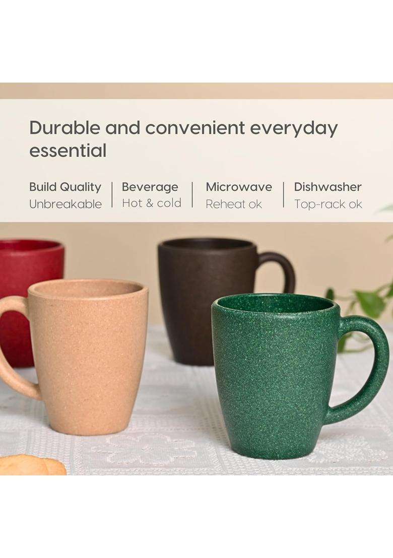 Eha Earth-Friendly Classic Coffee Mug Made with Rice Husk | 300 ml | 10.1 fl oz - Indya