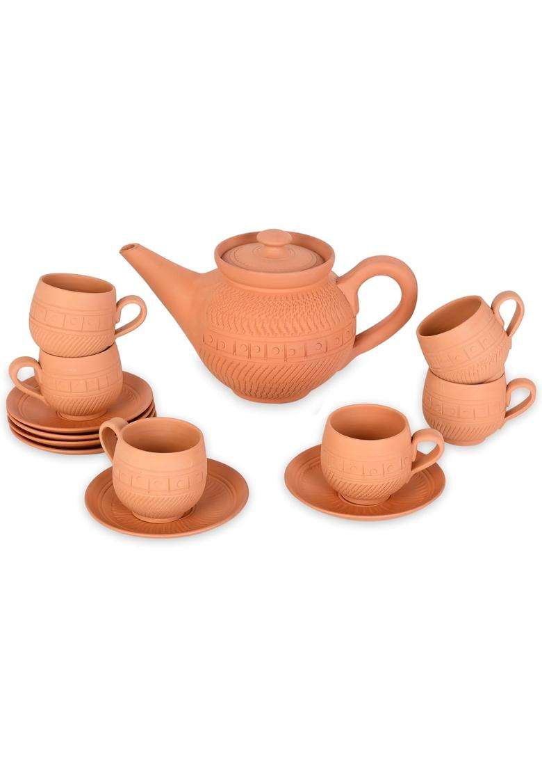 KSI Handmade Terracotta Tea Set | Non-Toxic - Indya