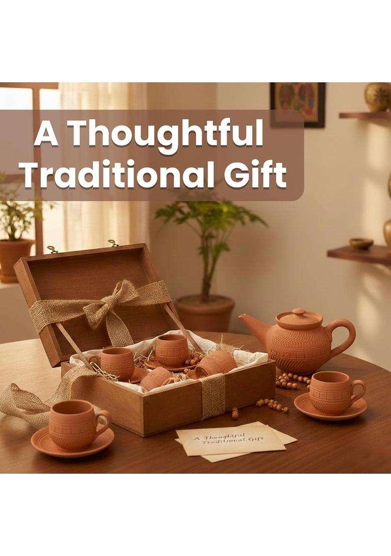 KSI Handmade Terracotta Tea Set | Non-Toxic - Indya