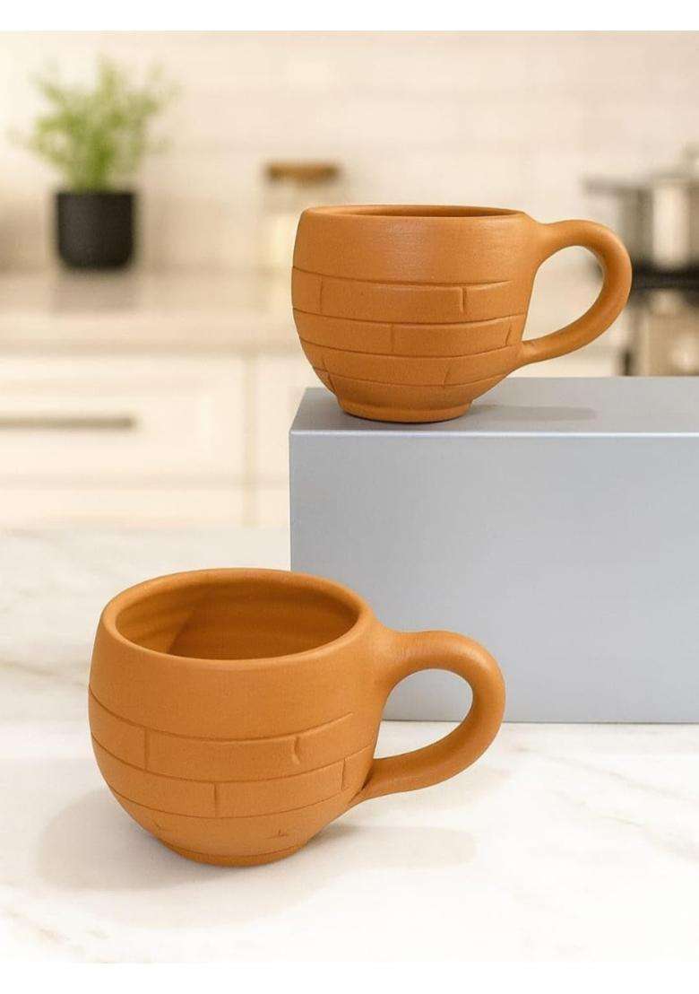 Clay Root Terracotta Coffee Cup | 6-Piece Set | Handcrafted - Indya