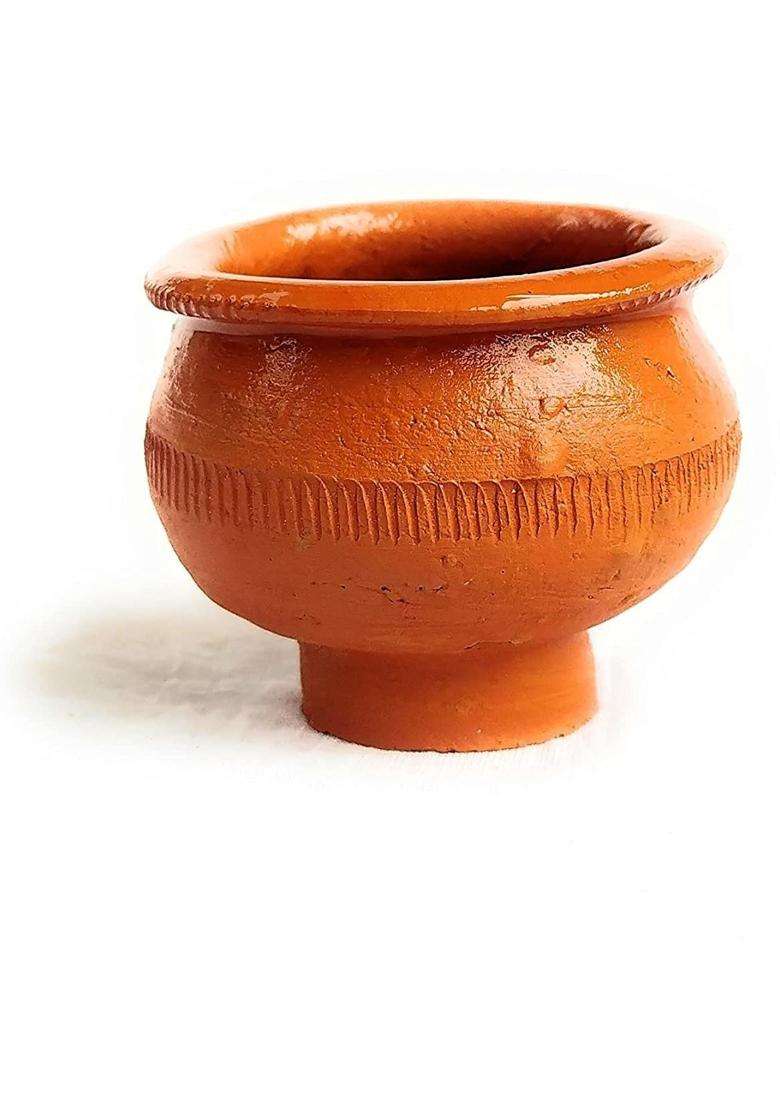 Onlinch Handmade Traditional Terracotta Tea and Coffee Cups | 100 ml | 3.4 fl oz | 6-Piece Set - Indya
