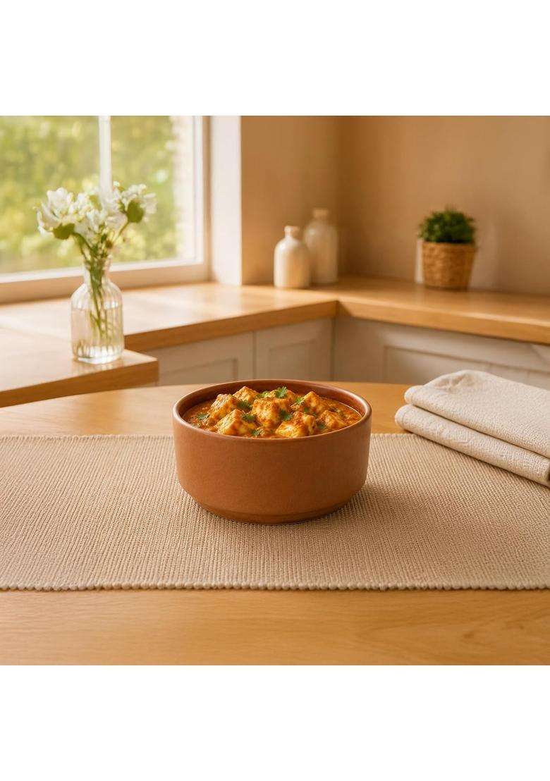 KALAKRITI Rustic Terracotta Ceramic Serving Bowl | 200 ml | 6.8 fl oz | Pack of 2 | Microwave Safe - Indya