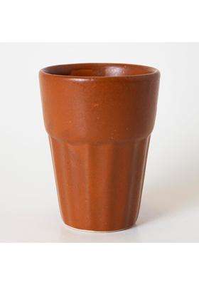 KALAKRITI Terracotta Brown Ceramic Kulhad Clay Tea Cup | 100 ml | 3.4 fl oz | Pack of 2