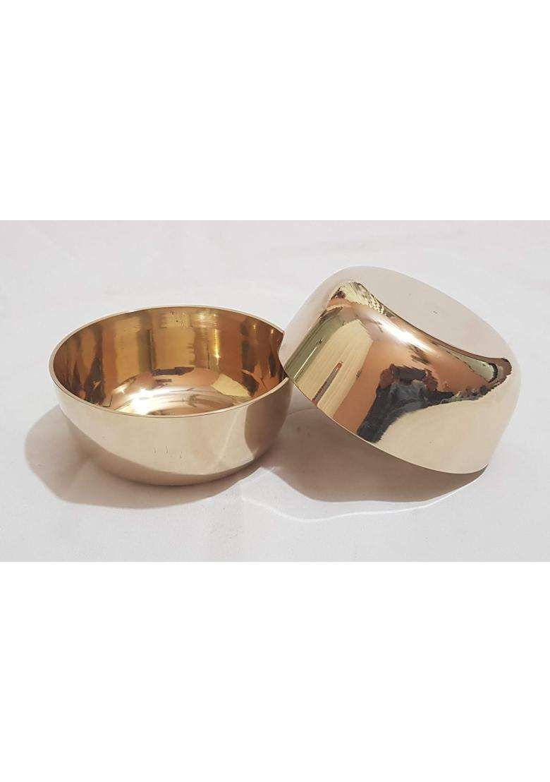 Pure Source India Dinner Thali Platter Set Bronze | 300 ml | 10.1 fl oz | 2-Piece Set - Indya