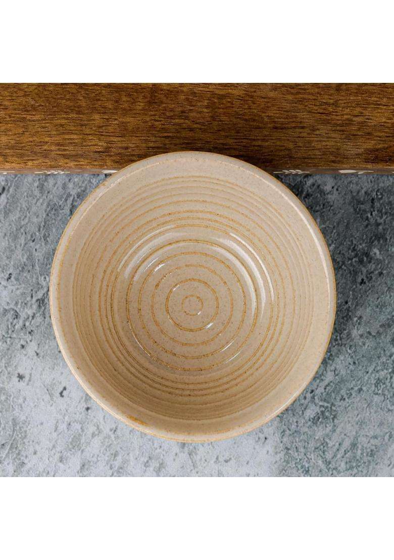 The Earth Store Sage Creamy Ceramic Snack Bowl | 400 ml | 13.5 fl oz | 2-Piece Set | Dishwasher Safe | Microwave Safe - Indya