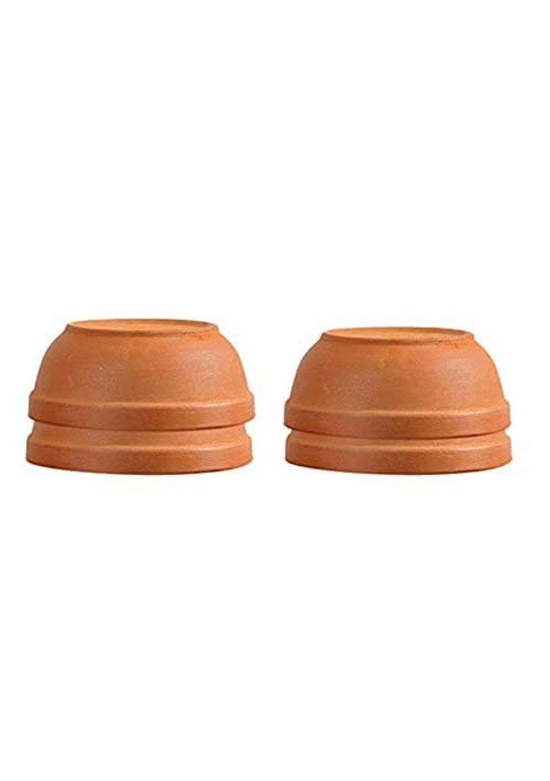 SHRIYAM CRAFTS Clay Katori Serving Bowl Earthenware Bowl for Serving Curd | 300 ml | 10.1 fl oz | Pack of 2 - Indya