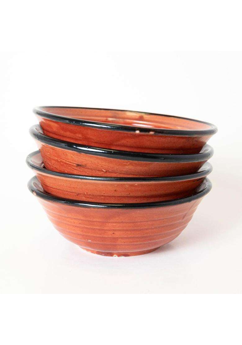 KALAKRITI Rustic Terracotta Ceramic Serving Bowl | 200 ml | 6.8 fl oz | Microwave Safe - Indya