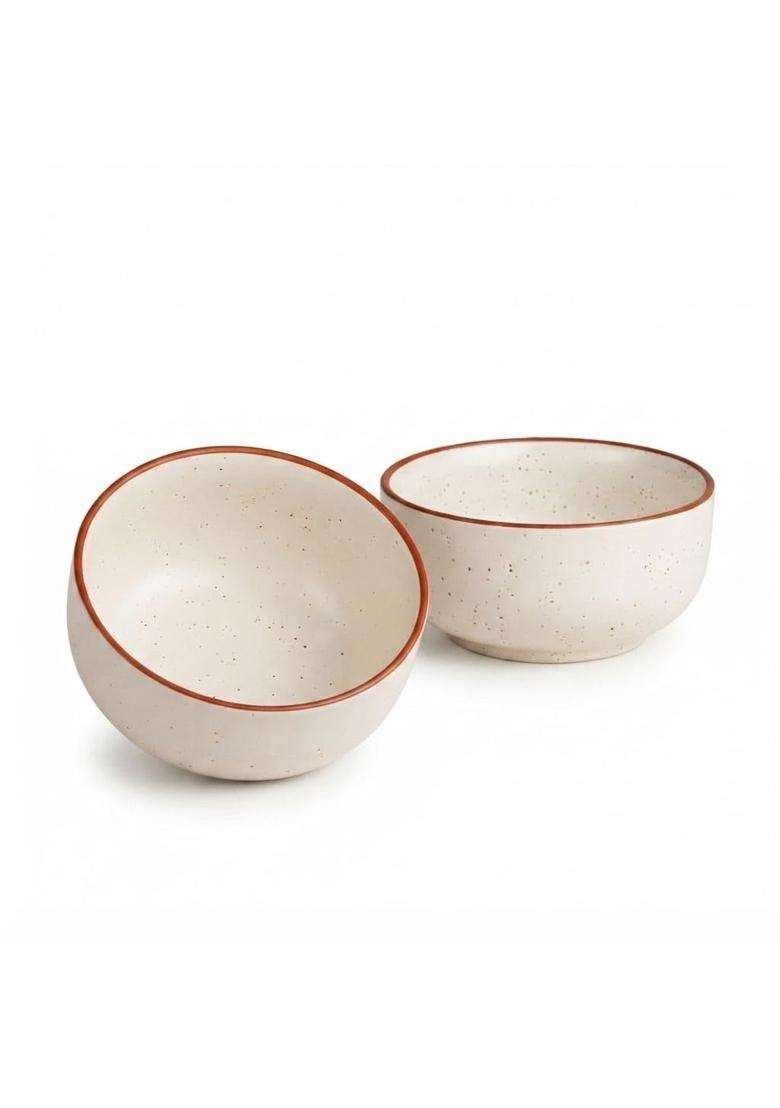 Drumstone Speckled Serving Bowls | 2-Piece Set - Indya