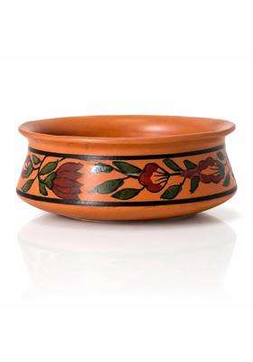 KALAKRITI Terracotta Finish Ceramic Donga Without Lid | 500 ml | 16.9 fl oz | Pack of 2