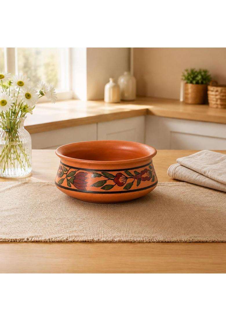 KALAKRITI Terracotta Finish Ceramic Donga Without Lid | 500 ml | 16.9 fl oz | Pack of 2 - Indya