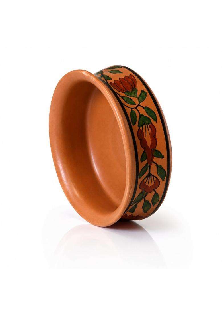 KALAKRITI Terracotta Finish Ceramic Donga Without Lid | 500 ml | 16.9 fl oz | Pack of 2 - Indya