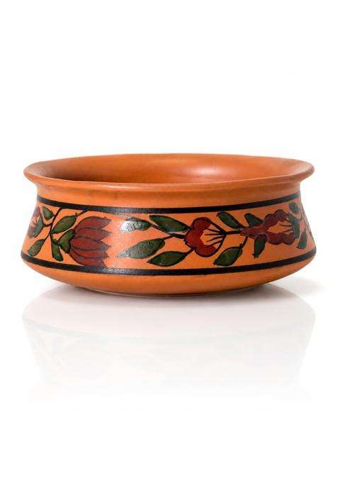 KALAKRITI Terracotta Finish Ceramic Donga Without Lid | 500 ml | 16.9 fl oz | Pack of 2