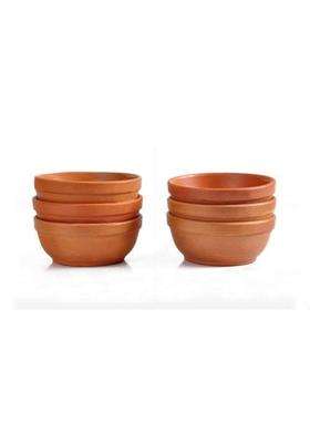 Shriyam Clay Katori Serving Bowl Earthenware Bowl for Serving Curd | 300 ml | 10.1 fl oz | 6-Piece Set