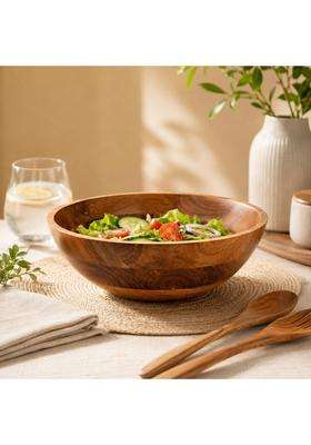 AANYA HOME CRAFT Aanya Homecraft Acacia Wooden Salad Bowl | 10 cm | 3.9 Inch