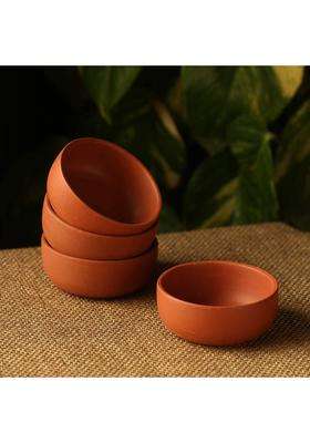 HC THE CRAFTS Clay Katori Serving Bowl Chatni Bowls | 500 ml | 16.9 fl oz
