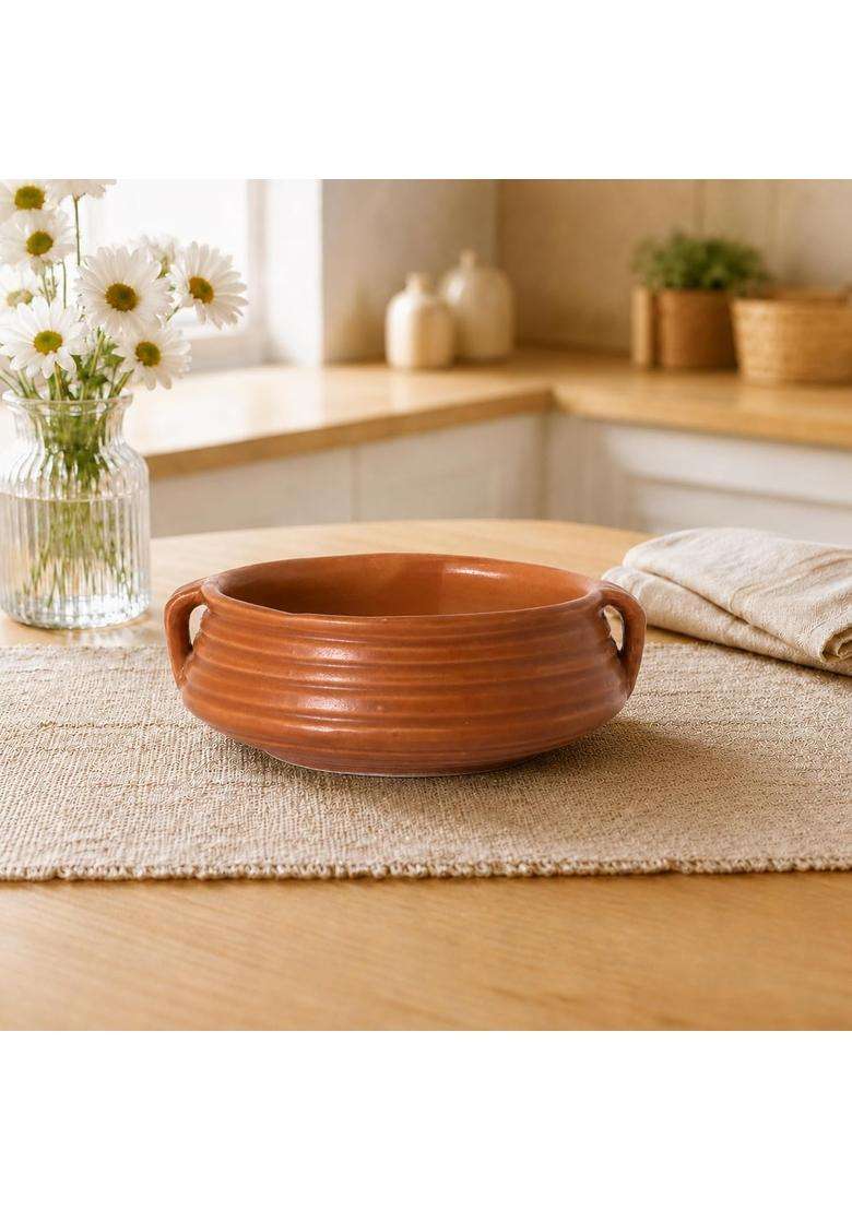 KALAKRITI Rustic Terracotta Ceramic Donga | 400 ml | 13.5 fl oz | Microwave Safe - Indya
